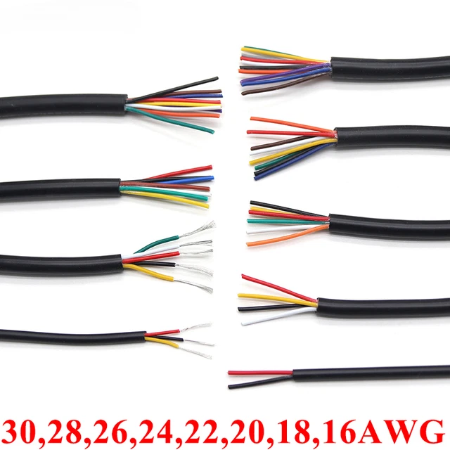 5M 2816 AWG UL2464 Signal Wire Cable Copper 210Core Soft Electronic