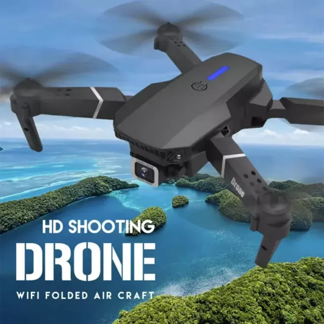 Professional Drone 4K Wide Angle HD Dual Camera WiFi Foldable Quadrotor App RC