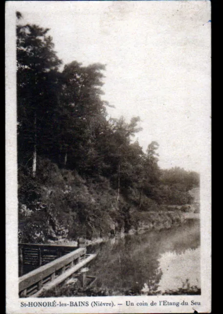 SAINT-HONORE-les-BAINS (58) Bords de l'ETANG du SEU en 1946