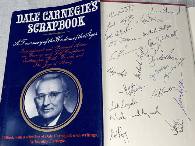 SIGNED 21X Dorothy Carnegie Dale Carnegie's Scrapbook 1959 Hardcover HC DJ