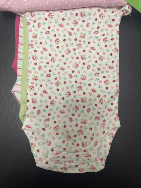 carters baby Girl Size Preemie Flower print one peice body suit 5 pack 2