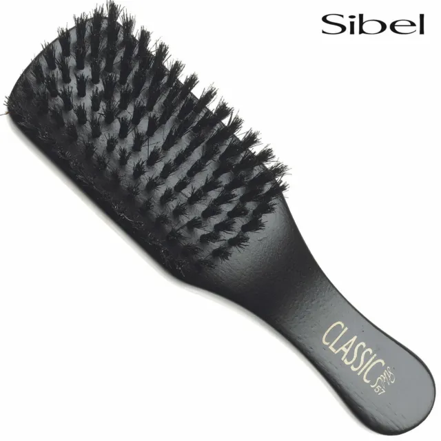 Sibel Classic 57 - Mens Club Hair Brush, 100% Boar Bristle With Wooden Handle
