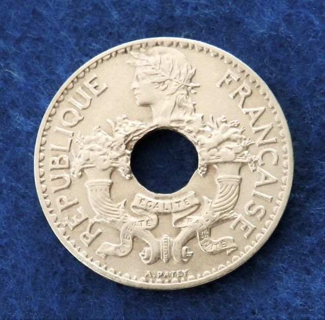 1938 Indo-China 5 Cents - Stunning Key Date Coin - See Pictures