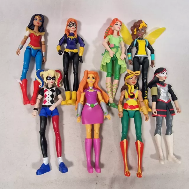 8x DC Comics Super Hero Girls Harley Quinn Batgirl Kid Action Figures Doll Toy