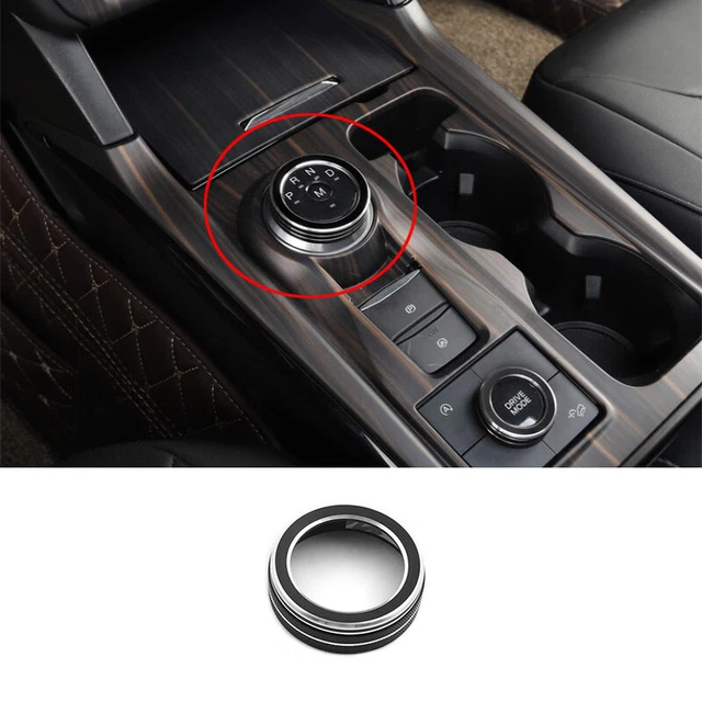 Black Aluminum Console Gear Shift Knob Cover Ring Fit For Ford Explorer 20-2022