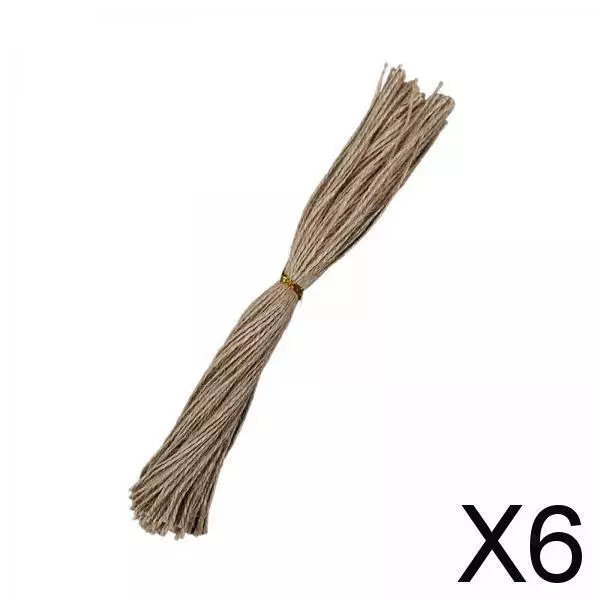 6X 1,5 Mm Jute Ficelle Craft Ficelle Corde Présent Cordon D'emballage Pour Les