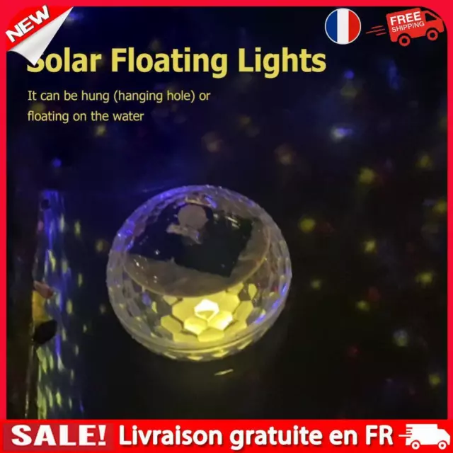 fr Solar Water Floating Light Magic Ball Waterproof Pool Garden Decor (Warm)