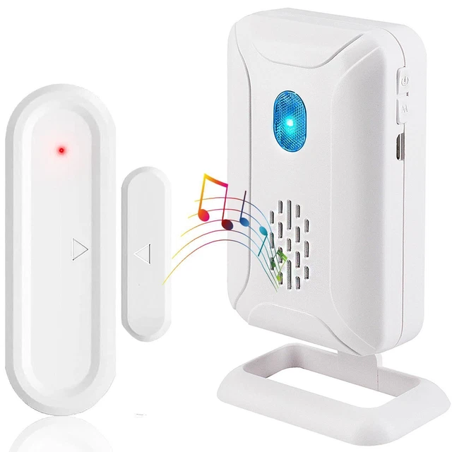 DOOR OPEN CHIME Wireless Door Sensor Alarm Contact Kit 48 Melodies with