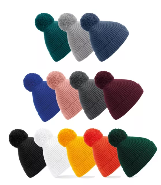 Engineered Maglia a Coste Caldo Pom con Pon Sci Cappello Invernale Berretto