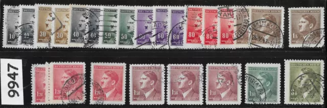 #9947    25 mixed Adolf Hitler stamp group Third Reich Germany WWII