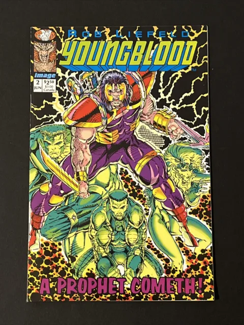 Youngblood #2 VF+ VFNM 1st Prophet Image Comics Rob Liefeld Image W/ Cards