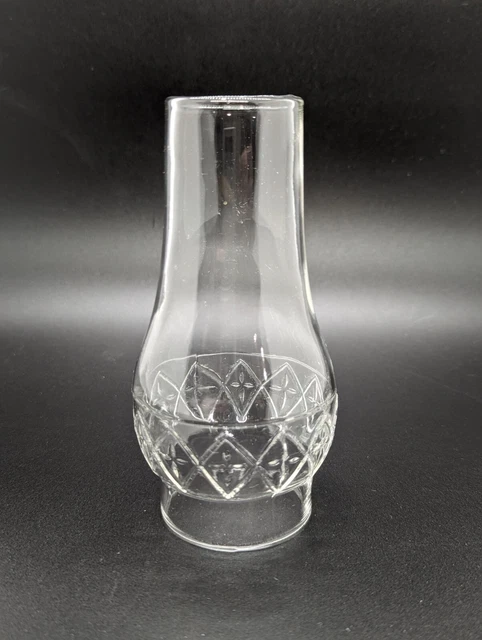 Small Clear Glass Hurricane Shade Globe 4 7/8" x 1 5/8" EC Replacement Oil Lamp