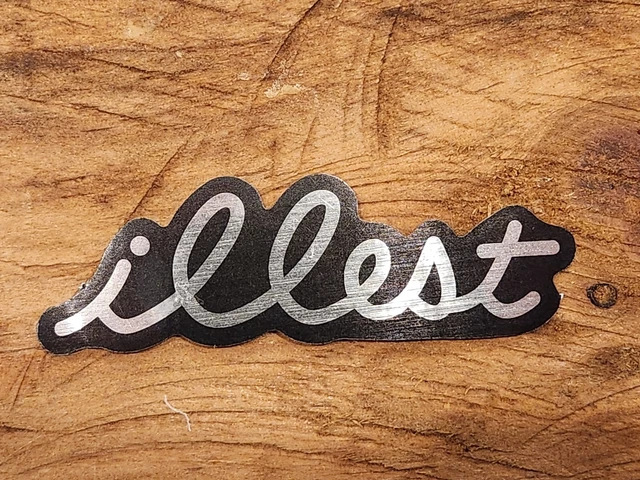 ILLEST Sticker SILVER METALLIC Sticker Laptop Skateboard Chromebook Car Locker