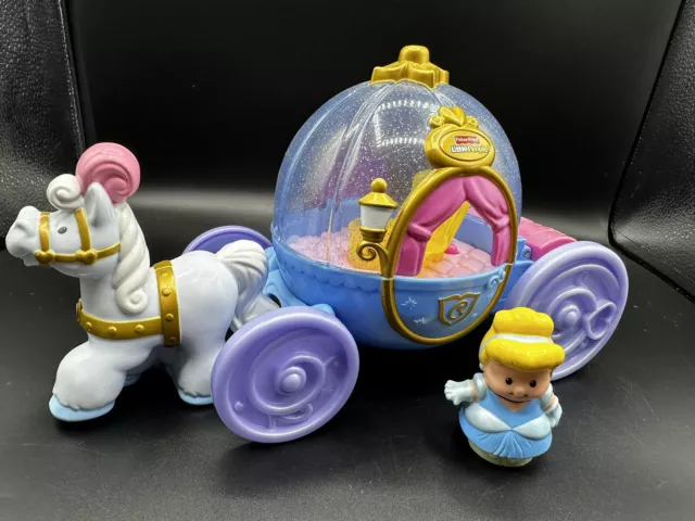 Fisher Price Little People Disney Cinderella Toy Play Carriage & Princess Figure