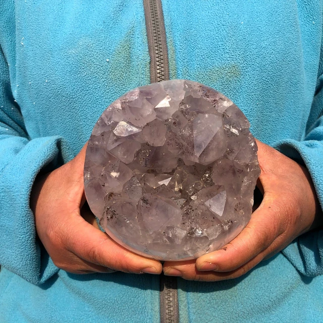 3.83LB Natural Amethyst Quartz ball crystal cluster Mineral specimen Healing