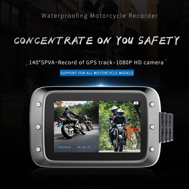 Videocamera per auto DVR, USB DVR Videoregistratore di guida GPS HD 1080P Dash Cam sul cruscotto Videocamere anteriori e posteriori per auto