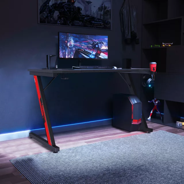 Gunji 80/120*60 cm Mesa Gaming Mesa de Ordenador Escritorio Ergonómica 2