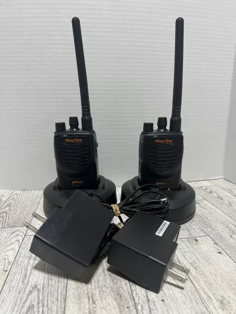 LOT OF 2 Motorola BPR 40 150-174 MHz VHF 8 Channel Radio