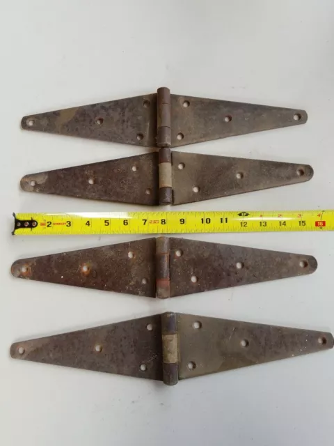 4 16" BARN DOOR Hinges Heavy Duty RUSTIC Antique Architectural  S#C2