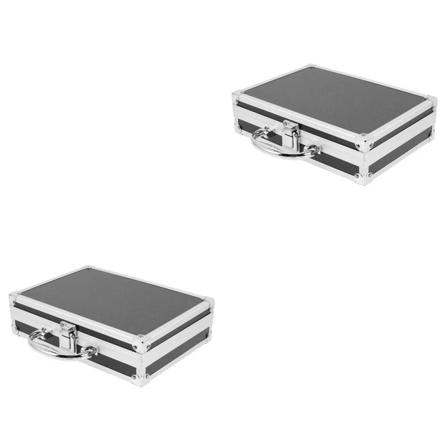 2x Metal Portátil Conveniente Manija Herramientas Estuche de Almacenamiento Herramientas Estuche