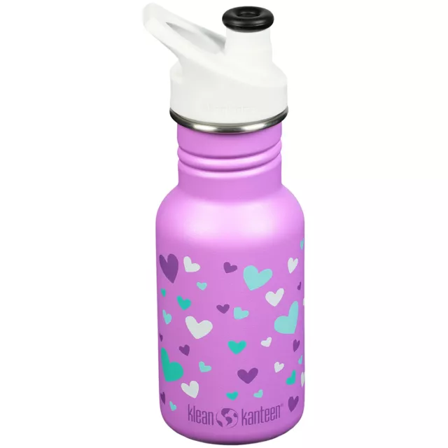 Klean Kanteen Kid Kanteen 355ml Classique Bouteille Sport Cap Orchid Hearts