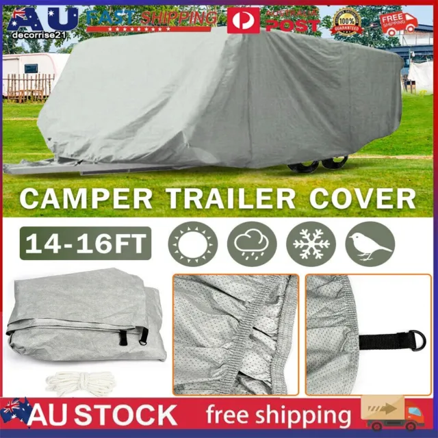 Explore Camper Trailer Cover 14-16 ft 4.2-4.8m Jayco Swan Free Chocks Caravan RV