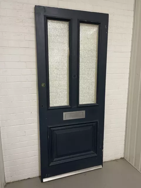 Reclaimed Old Victorian Edwardian Wooden Panel Front Door 2125 x 910mm 2