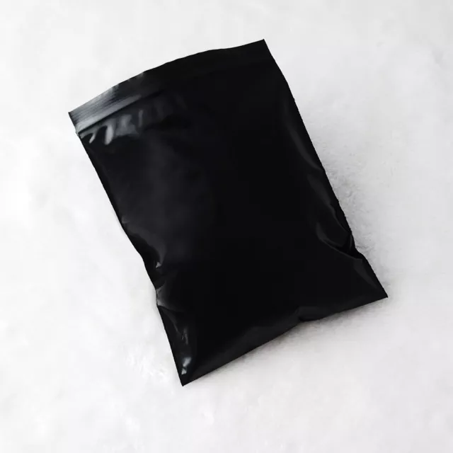 100 Flat Black Plastic Poly QuickQlick™ Bags Pouches 7x10cm (2.7x3.9")