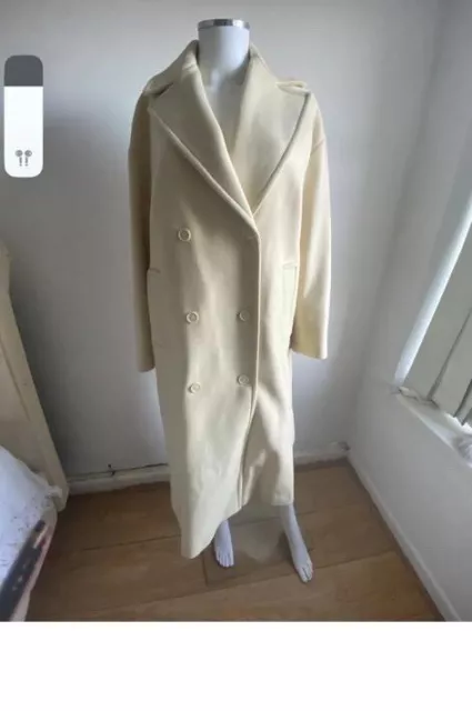 Yellow wool deals coat zara