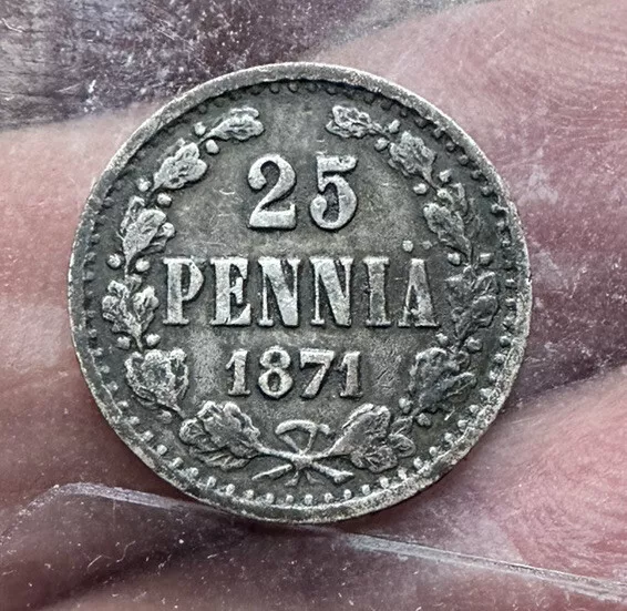 Finland 25 Pennia 1871