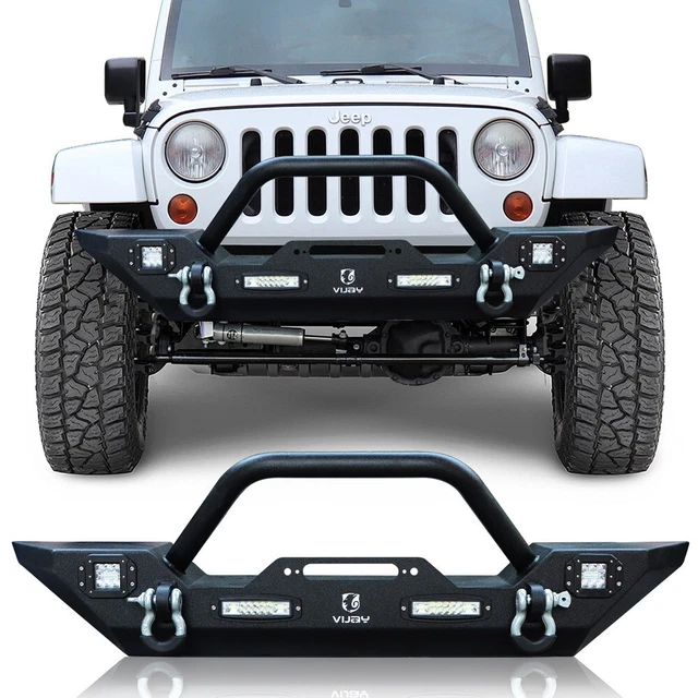 STEEL FRONT BUMPER Fits 20072023 Jeep Wrangler JK/JL w/Winch Seat 299