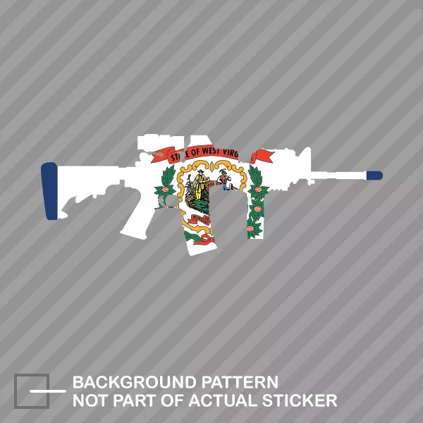 West Virginia State Shape AR15 Sticker Decal Vinyl AR-15 M16 M-16 WV