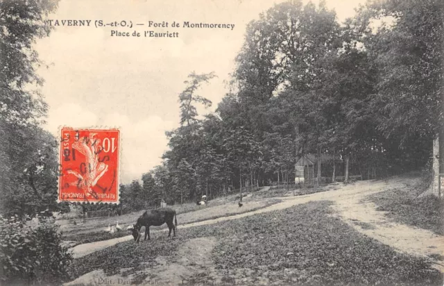 Cpa 95 Taverny Forest De Montmorency Place De L'eauriett
