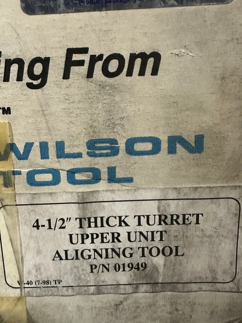 Wilson Tool 4 1/2” Thick Turret Aligning Tool