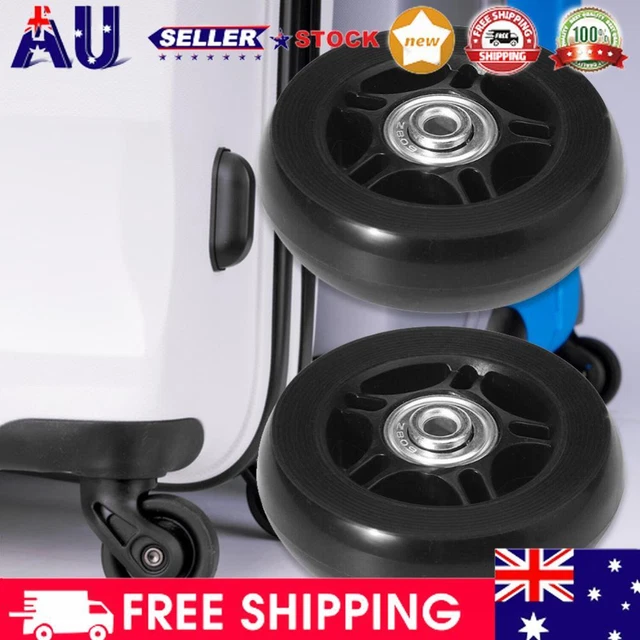 1 Pair Rubber Casters Mute Trolley Case Wheels Deluxe Repair Tool (94*24mm)