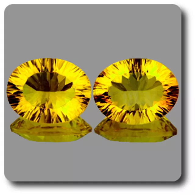 34.05 cts LOT DE 2 FLUORINE JAUNE. VVS1 Afrique.