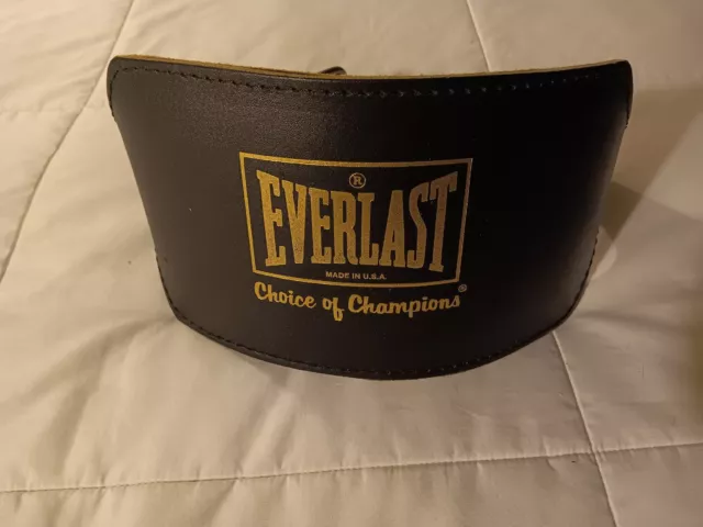 Everlast Leather Weight Lifting Belt Size Large Model #1012 MADE IN USA