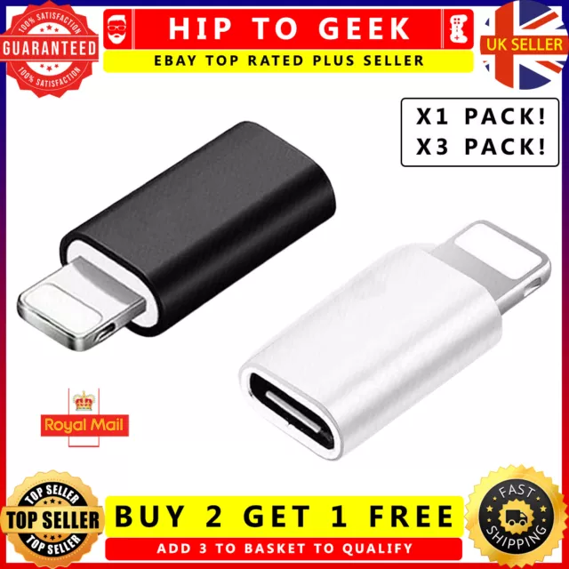USB-C 3.1 Type C to iPhone 8pin port Adapter Cable Converter Charger OTG - UK