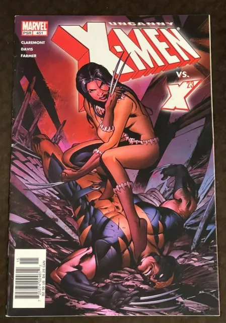 Marvel Comics Uncanny X-Men #451 (Vol.1 2004) Newsstand 1St Battle X-23 Vs X-Men