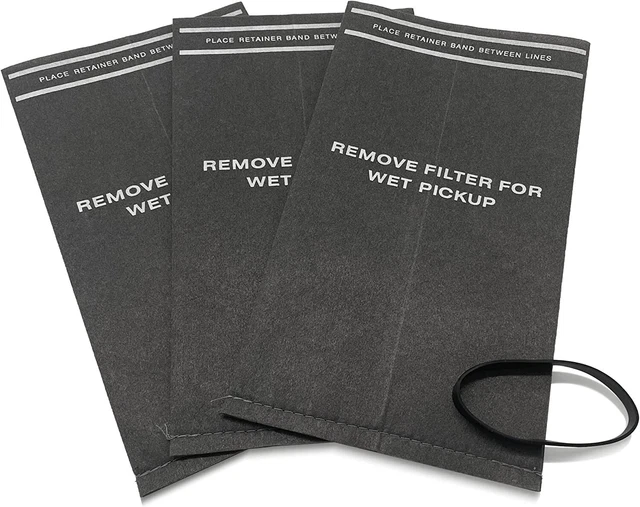 3 Wet Dry Filter Bags for 2 - 2.5 Gallon Shop Vac Vacuum Stinger Craftsman Husky
