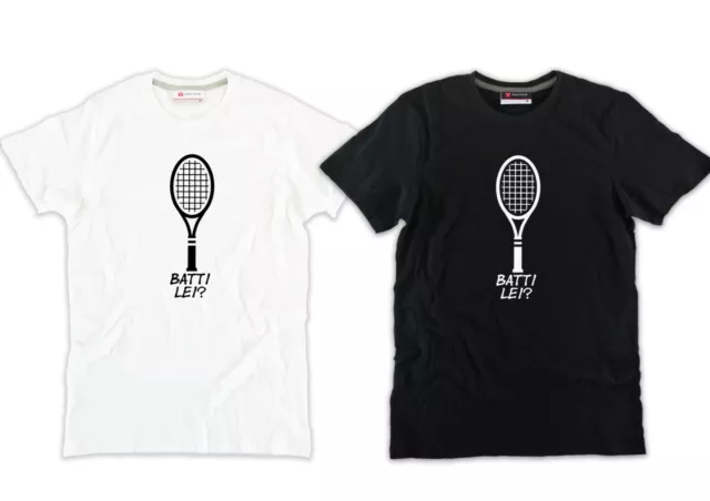 T-shirt FANTOZZI Paolo Villaggio BATTI LEI? tennis racchetta film bianca o nera
