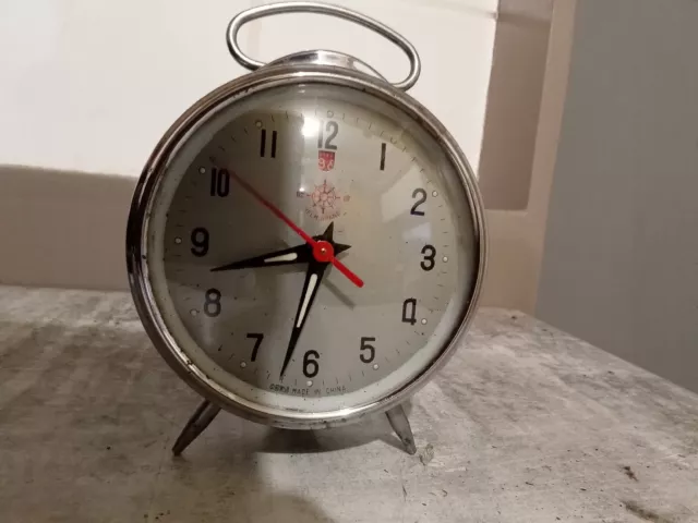 Helm Brand Vintage Alarm Desk Clock  Working