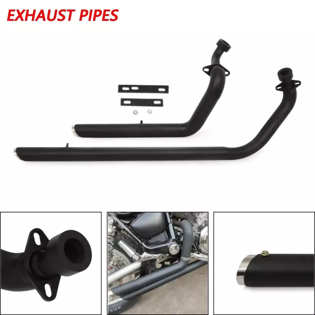 For Yamaha Virago 1100 750 XV750 XV1100 XV700 Exhaust Pipes System With Silencer