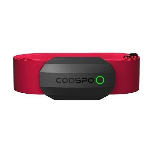 COOSPO Heart Rate Monitor Chest Strap,Bluetooth ANT+ Chest HRM for Running Cycli
