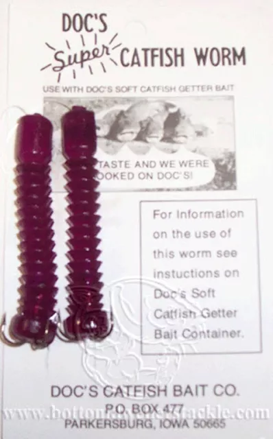 Doc's Super Catfish Worms 12 Packs Dcw-Purple (Stink/Dip/Sponge) Sonny's