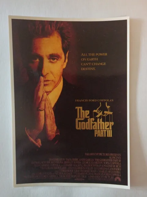carte postale The Godfather 3 Le Parrain 3 Al Pacino Sofia Coppola Andy Garcia
