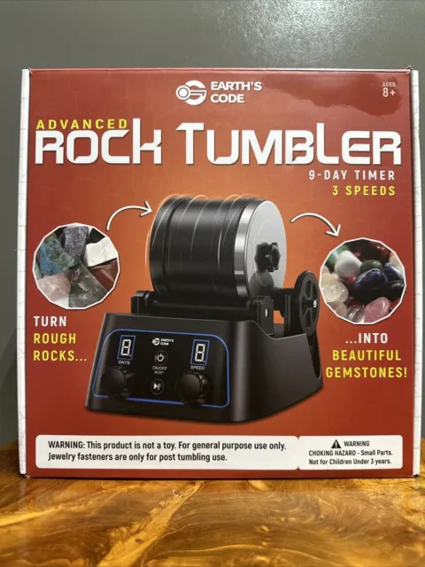 Advanced Professional Rock Tumbler Kit - with Digital 9-Day Polishing Timer & 3