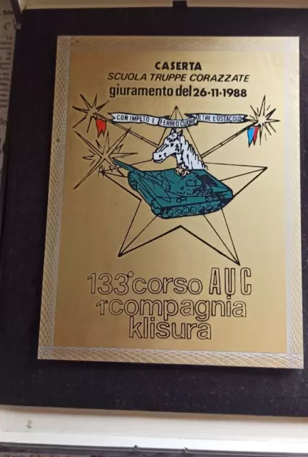 Crest Caserta Scuola Truppe Corazzate Giuramento 1988 133 Corso Auc Comp Klisura
