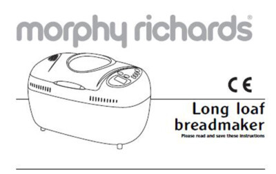 morphy richards bread maker 48330