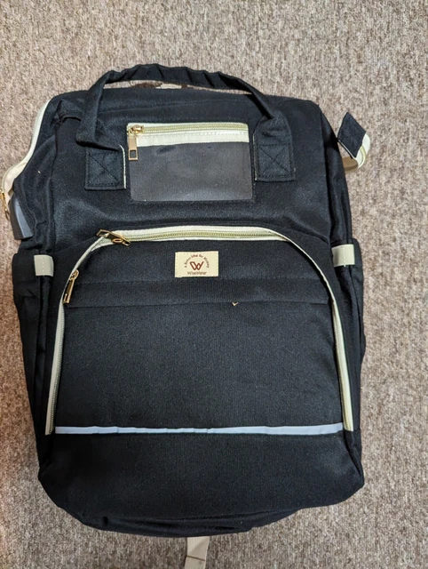 Diaper Bag Backpack w/ Fold out Baby Changing Station USB New Mother Maternity